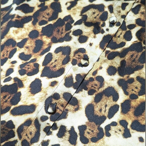 Alexis Romana Leopard-Print Button-Down Blouse - Picture 7 of 13